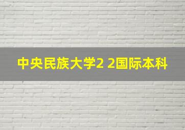 中央民族大学2 2国际本科